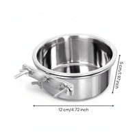 Spill-Resistant Dog Bowl with Mounting Bracket Mountable Dog Crate Bowl Long-Lasting Sturdy for Dogs