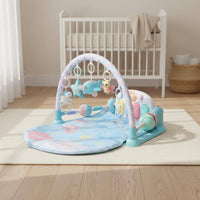 Kick and Play Piano Mat Movable Bed-in-Bed Play Toy Portable Crib Toy Fine Movement Skills Baby Piano Mat Hand-Eye Coordination
