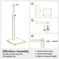 Adjustable Acrylic Handbag Display Stand Holder, Clear Purse Handbag Organizer for Retail Display, Transparent Storage Rack, Boutique Owner Essential