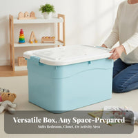 Clear Stackable Bin with Lid and Casters Large Capacity Home Organization Debris-resistantResistant Long-Lasting for Parents