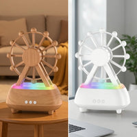 Amusement Wheel Wheel Humidifier Decorative Amusement Wheel Wheel Humidifier Multicolor Humidifier with Ambient Light Low Noise for Desk, Bedroom, Bedside Table