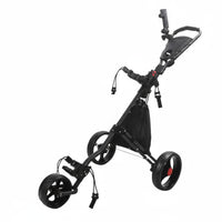 3 Wheel Golf Push Cart Portable 3 Wheel Golf Trolley Sturdy Frame Athletic Gear for Golfers