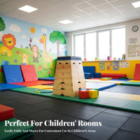 Soft Padding Padded leaping Buck long-lasting Cover Gymnastics Apparatus Stable Base leaping Box Adjustable Height for Children, Students, PE instructors, Kindergarten, School, bodily Education lesson, Gymnasium