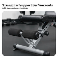 Multi-Functional Foldable Utility Bench Space-Saving Foldable Workout Bench Heavy-Duty Steel Frame Fitness Equipment High-Density Foam Padding for Beginners, Home Gym, Small Areas