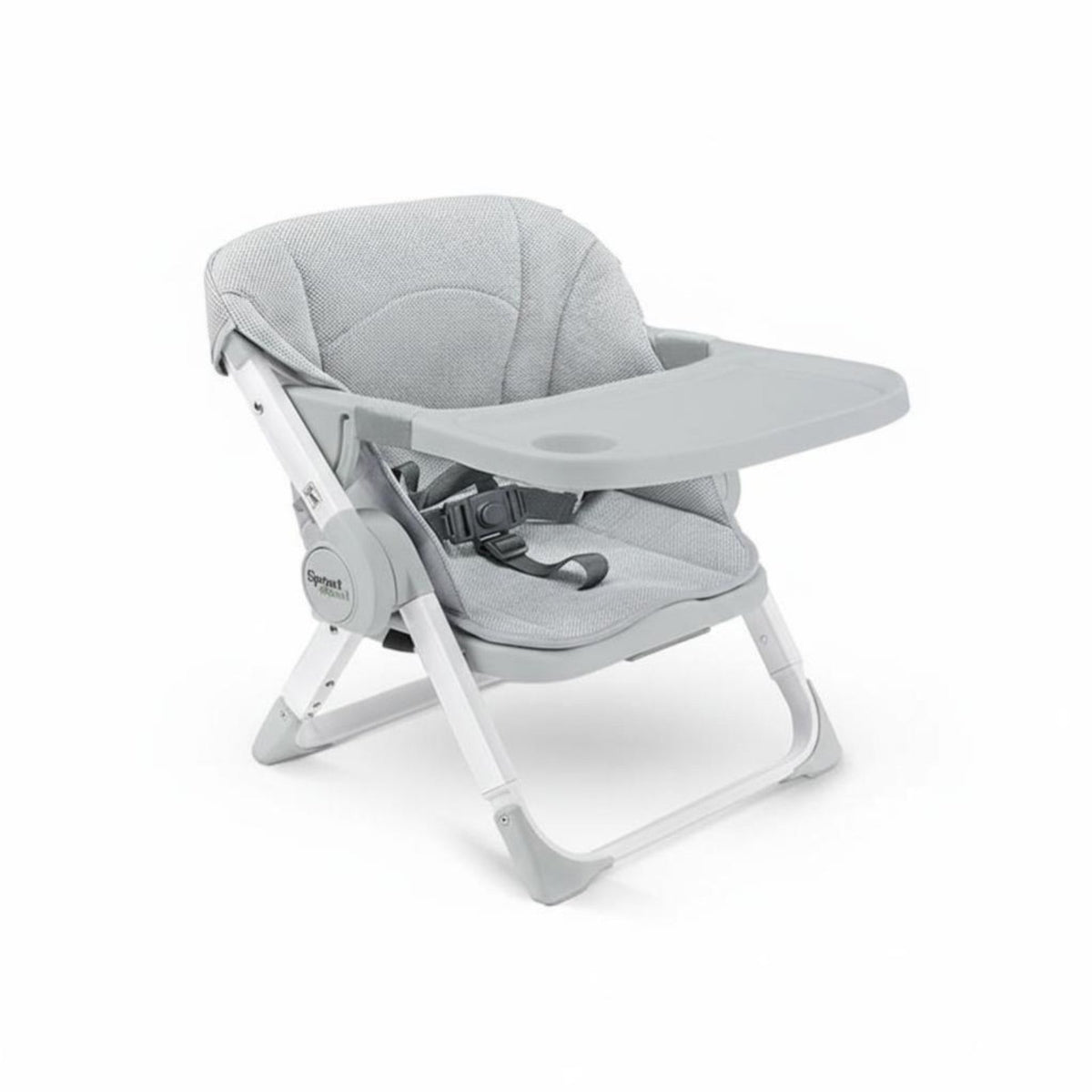 Safe and Stable Portable Feeding Seat Easy to Clean Foldable Floor Seat with Tray Multi-Functional Baby Booster Safety Harness for Toddlers, Grandparents, Home Use, Dining Room, Outdoor, Bathroom