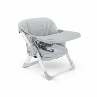 Safe and Stable Portable Feeding Seat Easy to Clean Foldable Floor Seat with Tray Multi-Functional Baby Booster Safety Harness for Toddlers, Grandparents, Home Use, Dining Room, Outdoor, Bathroom