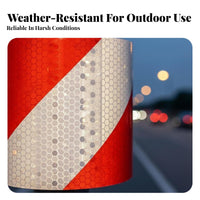 Fade-Resistant Reflective Safety Tape Weatherproof Honeycomb Reflective Tape Waterproof for Drivers, Cyclists, Trailers, Bicycles, Nighttime