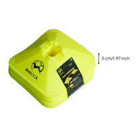10 Pieces Bright Yellow Flat Marker Discs Stackable Soccer Training Markers Versatile Flat Cones with Center Hole Lightweight for Schools