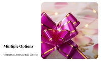 Pull Bow Golden Stripe Pattern Gift Wrap Pull Bow Festive Decoration for Florists, Crafters, Holiday Decorations, Floral Bouquets, Floral Arrangements