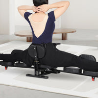 Split-Leg Stretching Caster Wheels Seated Stretching Machine Comfortable Padding Leg Stretcher