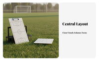 Dry Erase Basketball Coaching Board Reusable Soccer Coaching Board Full & Half Field Layout for PE Teachers, Training Sessions