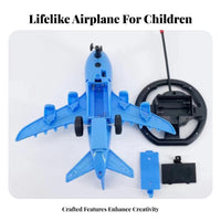 RC Passenger Plane Toy Gift Box Packaging Remote Control Airplane Easy to Toy Plane Driver Able Model Airplane for Children, Kids, Night Flying