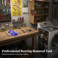 Long-Lasting Washing Machine Bearing Puller Set Heavy Duty Drum Washer Bearing Extractor High Strength Washing Machine Clutch Repair Tool Heat-Treated Parts for Maintenance Workers, Professionals, DIY Enthusiasts, Workshop