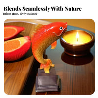 Fountain Spitter Koi Aquatic Creature Statue Good Fortune Charm Resin Aquatic Creature Sculpture Symbol of Abundance