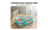 Colorful Hand Knock Keyboard Color-Coded Notes 8 Note Percussion Piano Materials 8 Note Glockenspiel for Preschoolers, Beginners