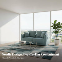 Light Luxury Feel 2-Seater Straight Sofa Minimalist Design 2-Seater Loveseat Small Space suitable Living Room Furniture space-efficient Size for Apartment Dwellers, Business Owners, Office Workers, Boutique, attic-style apartment, Waiting Area, Bedroom