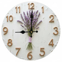 Silent Non-Ticking 12-Inch Round Wall Clock Accurate Quartz Movement Round Decorative Wall Clock Easy to Hang House Decoration Battery Operated for Living Room, Bedroom, Home Office, Kitchen