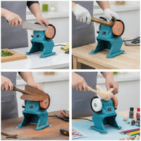 Compact Benchtop Grinder Stable Bench Grinder with Wrench Portable Sharpening Machine Non-Slip for DIYers, Hobbyists, Home Workshop, Garage