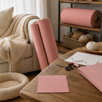 New Knitted Striped Fleece Jacquard Fabric for Sofa Covers, Chair Covers, and Pillows