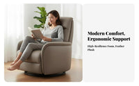 Adjustable spinerest Reclining Armchair Ergonomic ergonomic assistance PushSpine Recliner Chair Extendable Footrest Single Sofa weightless-position design Design for Readers, Movie Lovers, Seniors, Living Room, Bedroom, Study, Home Office