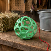 Hollow Design Horse Hay Feeder Ball Interactive Hanging Hay Feeder Ball Foraging Support Hanging Feeding Toy Stress Relief for Horses, Sheep, Farm, Pasture