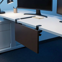 2 Pieces Under Desk Keyboard Tray Support Bracket Adjustable Desk Bracket with Clamp Heavy-Duty Tray for Telecommuters