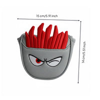 Cute Fries Putter Cover Funny French Fry Headcover Shielding Cartoon Golf Putter Cover Soft Padded for Golfers