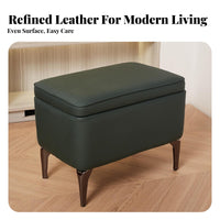 Multi-Functional Tufted Storage Ottoman hingedTop Lid Upholstered Bench Comfortable Seating Footstool sturdy Wood Legs for Apartment Dwellers, Homeowners, Interior Decorators, Entryway, Living Room, Bedroom