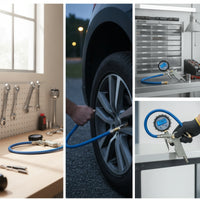 Tire Inflator with Pressure Gauge Exact Tool Heavy Duty for Mechanics, Drivers