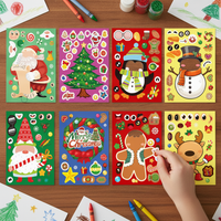 Christmas DIY Sticker Set for Kids, Educational Craft Stickers for Holiday Decoration and Creative Play