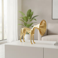 Dog Figurine Abstract Dog Sculpture Glossy Decor for Art Lovers, Bookshelf, Entryway