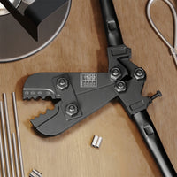 Heavy-Duty Wire Rope Crimping Pliers Manual Wire Rope Crimping Tool Non-Slip Swaging Tool High-Leverage for Installation