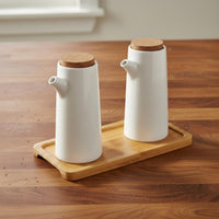 Japanese Design Seasoning Set Seasoning Containers Minimalist Design Ceramic Condiment Set for Dining Table