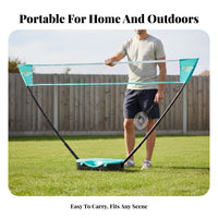 Easy Setup Portable Badminton Net Stable Base Badminton Net with Stand Lightweight All-in-Single Design for Family, Beginners, Kids, Outdoor, Backyard, Park, Beach