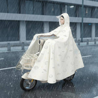 Windproof Electric Scooter Raincoat Lightweight and Portable Electric Scooter Rain Poncho Clear Dashboard Window Full Body Riding Poncho Universal Fit for Commuting