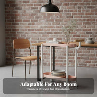 Mobile Design C-Shaped Rolling Table adaptable Utility cart Space-Saving Household Furniture Sturdy Construction for Apartment Dwellers, homeowners, Students, Living Room, Bedroom, Small areas, Balcony