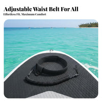 Adjustable Stand-up Paddleboard Waist Belt Rope Anti-Loss Surfboard Waist Leash Coiled Paddleboard Leash High Strength Coiled