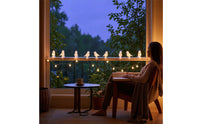 Outdoor String Lights with Solar Panel Decorative Solar String Lights Warm White Hanging for Garden, Patio, Fence