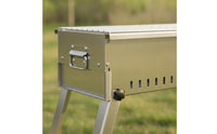 Stainless Steel Briquette Grill Rust-Resistant Portable Briquette Grill Heavy Duty for , Cooks, Outdoor Picnics, Backyard Barbecues