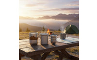 Lightweight Portable Titanium Tea Set Stackable Travel Tea Brewing Kit Corrosion-Resistant Drinkware Rustresistant for Campers, Travelers, Camping, Outdoor