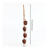 Decorative Bell with Rope Rustic Jute Rope Bells Hanging Bells Aged Bronze Ornament Handmade for Doorway, Wreaths