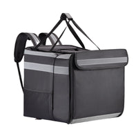 Expandable Food Delivery Backpack with Dividers Thermal Food Delivery Backpack with Reflective Strip Sturdy for Couriers