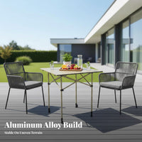 Adjustable Height Folding Table Foldable Portable Aluminum Camping Table Multi-Functional for Street Vendors, Journeyers, Travel, Backyard, Tailgating