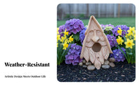 Tree Face Bird Feeder Weather-Resistant Old Man Tree Art Waterproof Old Man Face Birdhouse for Yard, Patio