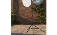 Foldable Design 2.8m Lighting Tripod Solid Locking Capability Coil Cushioned Light Stand Anti-Slip Feet Coil Cushioned Studio Tripod Universal 1/4" Mount for Photographers, Videographers