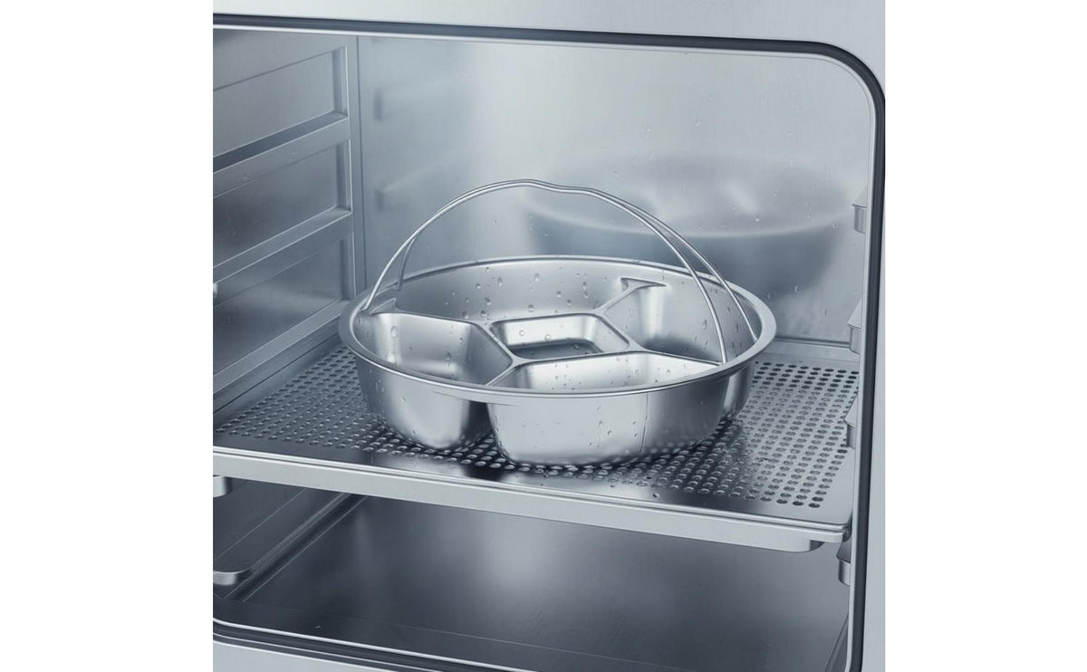 Divided Steamer Plate Deepened Design Round Portion Control Plate for Dieters