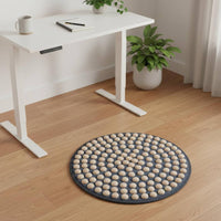 Wooden Foot Wood Construction Foot Round Wooden Reflexology Board for Office Workers, Seniors, Under Desk