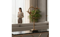 Abstract Sculpture Metal Tabletop Sculpture Modern Centerpiece for Living Room, Bookshelf