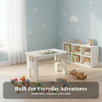 Folding Design Foldable Kids Table and Chair Set Space-Saving Kids Table and Chair Set Rounded Corners Toddler Plastic Study Desk Stable & Sturdy for Toddlers, Preschoolers, Kindergarten, Studying, Classroom, Playroom