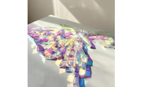 100 Pieces Polished Edges Holographic Acrylic Block Crystal-Like Craft Supply Thin Art Material Light Refraction for Decorative Projects